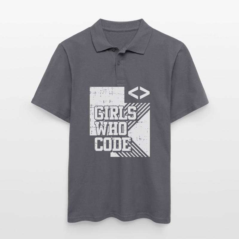 Developer Coder Programmer Girl Men's Polo Shirt