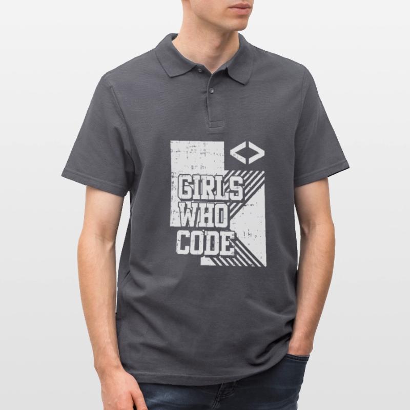 Developer Coder Programmer Girl Men's Polo Shirt