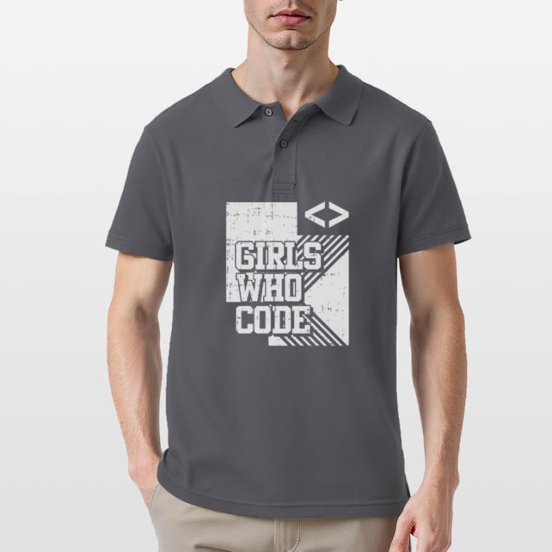 Developer Coder Programmer Girl Men's Polo Shirt