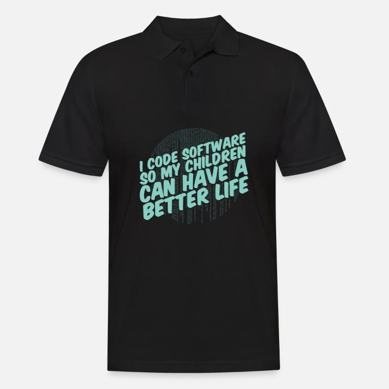 Developer Coder Programmer Parent - Men's Polo Shirt - black