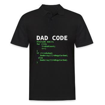 Développeur Coder Programmeur Papa - Polo Homme - noir - Devant - Kai (181cm)
