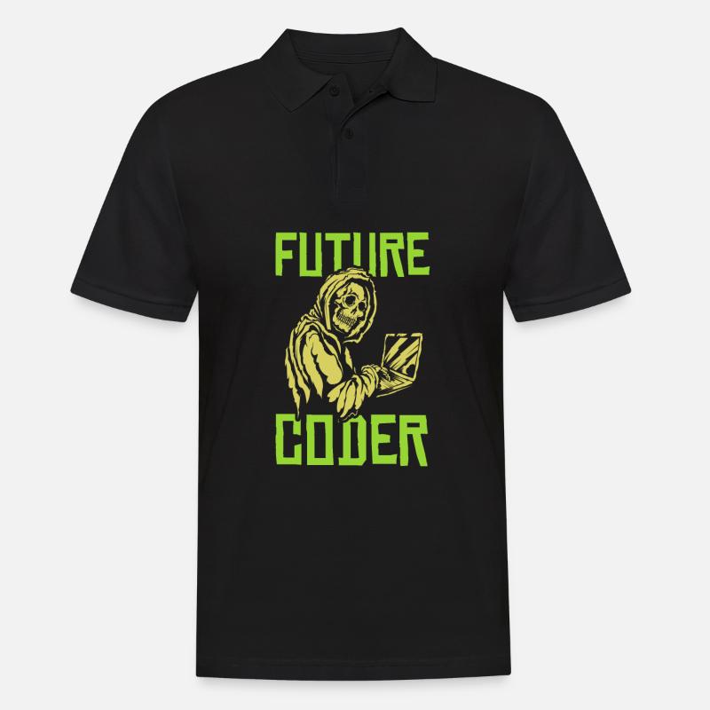 Developer Coder Programmer Skull - Men's Polo Shirt - black