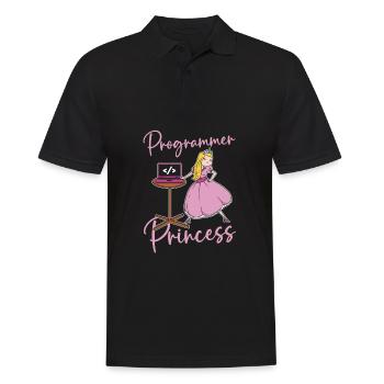 Entwickler Coder Programmierer Prinzessin - Männer Poloshirt - Schwarz - Vorne - Kai (181cm)
