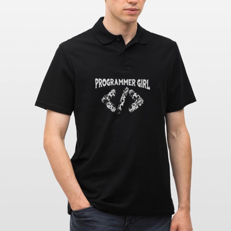 Developer Coder Programmer Girl Men's Polo Shirt