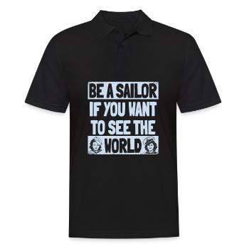 Segeln Segler Segelboot Lustig - Männer Poloshirt - Schwarz - Vorne - Kai (181cm)