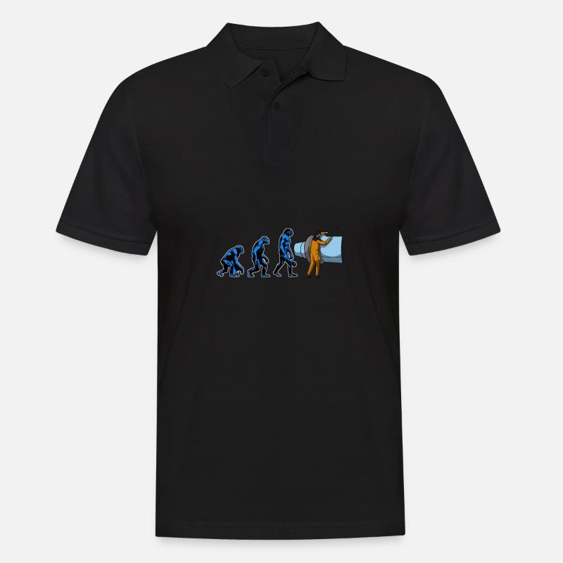 Flugzeug Mechaniker Evolution - Männer Poloshirt - Schwarz
