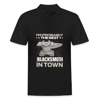 Blacksmith Metal Worker Anvil - Men's Polo Shirt - black - Front - Kai (181cm)