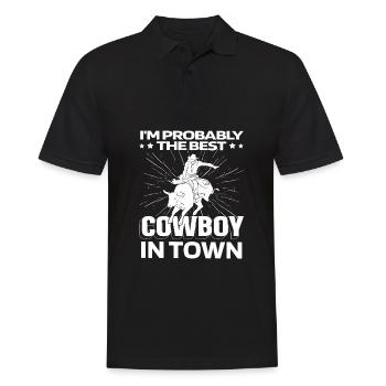 Rodeo Cowboy Taurus - Men's Polo Shirt - black - Front - Kai (181cm)