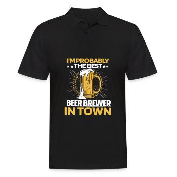 Hobby Brewer Beer Craft Beer Hopping - Men's Polo Shirt - black - Front - Kai (181cm)