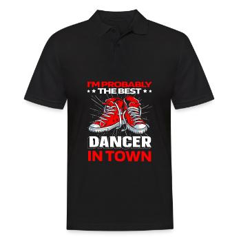 Tanzen Tänzer Witzig - Männer Poloshirt - Schwarz - Vorne - Kai (181cm)