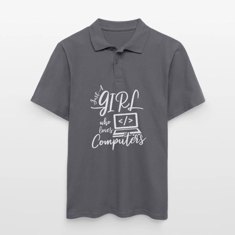 Developer Coder Programmer Girl Men's Polo Shirt