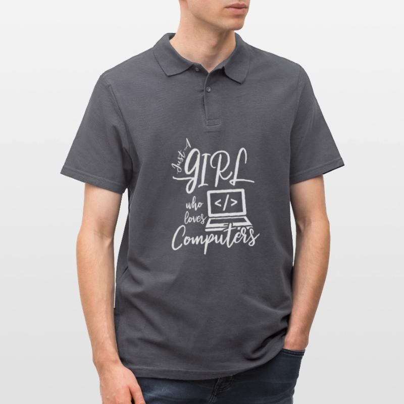 Developer Coder Programmer Girl Men's Polo Shirt