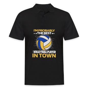 Volleyball volleyball players - Men's Polo Shirt - black - Front - Kai (181cm)