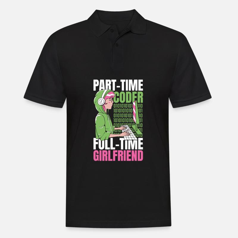 Entwickler Coder Programmierer Feste Freundin - Männer Poloshirt - Schwarz