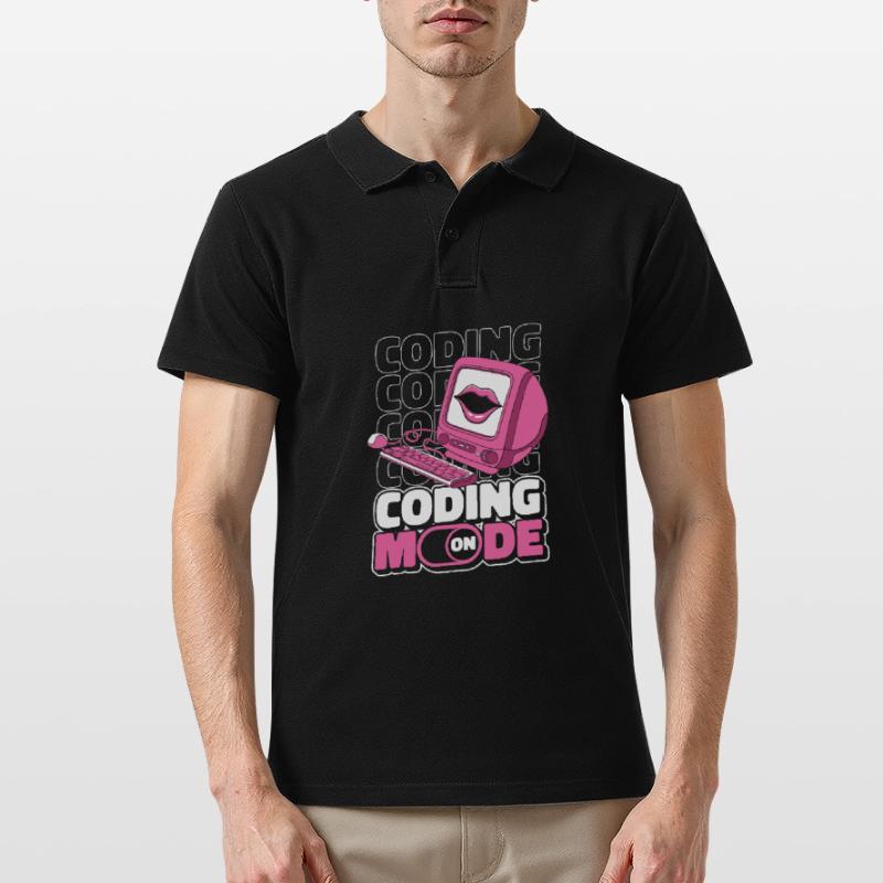 Développeur Coder Programmeur Mode activé Polo Homme