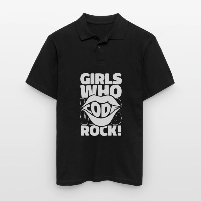 Developer Coder Programmer Girl Men's Polo Shirt
