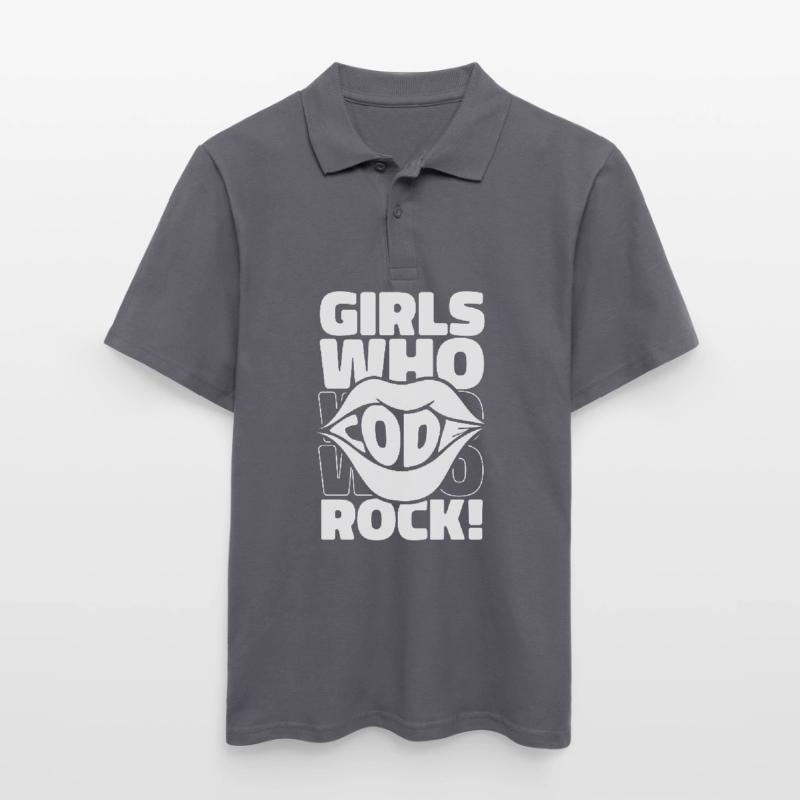 Developer Coder Programmer Girl Men's Polo Shirt