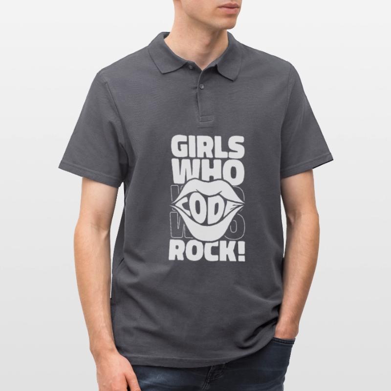 Developer Coder Programmer Girl Men's Polo Shirt