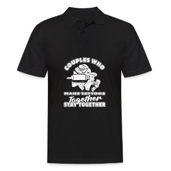 Tattoo Artist Tattoo Pair - Men's Polo Shirt - black - Front - Kai (181cm)