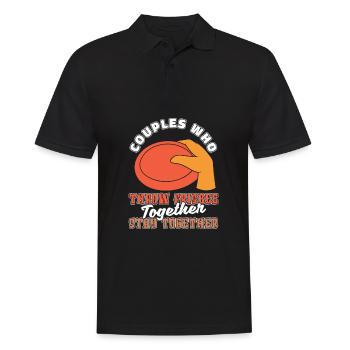 Couple de frisbee - Polo Homme - noir - Devant - Kai (181cm)