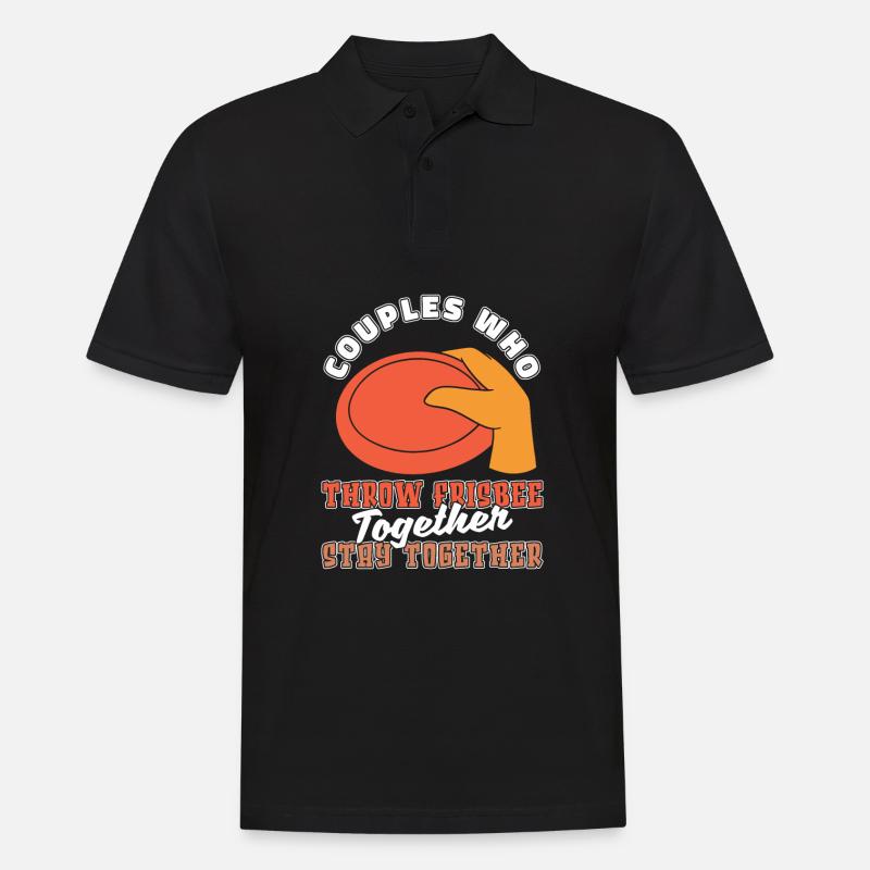 Frisbee Paar - Männer Poloshirt - Schwarz