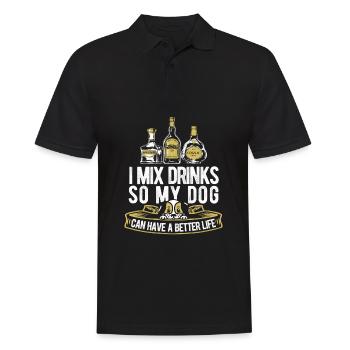 Barman Barman Chien - Polo Homme - noir - Devant - Kai (181cm)