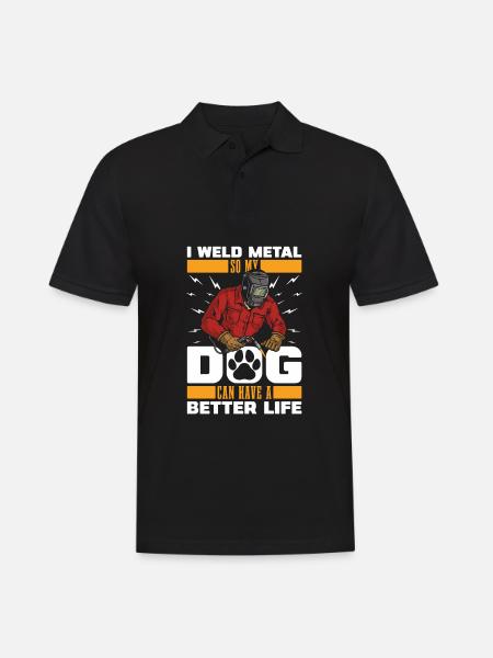 Blacksmith Metal Worker Dog - Men's Polo Shirt - black