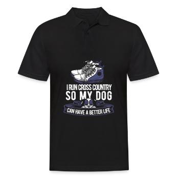 Xc Runner Cross Country Running Dog - Men's Polo Shirt - black - Front - Kai (181cm)