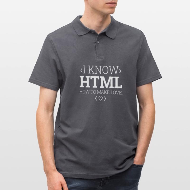 Developer Coder Programmer Html Men's Polo Shirt