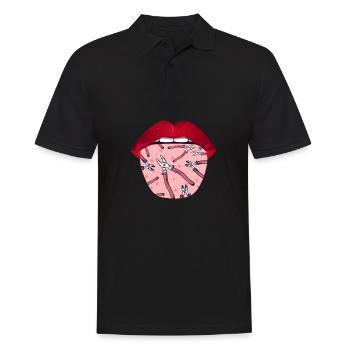 Electrician Electronics Technician Tongue - Men's Polo Shirt - black - Front - Kai (181cm)