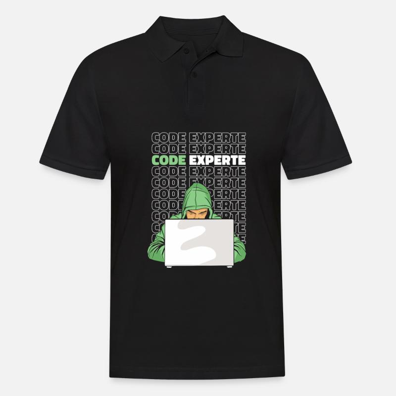 Entwickler Coder Programmierer Experte - Männer Poloshirt - Schwarz