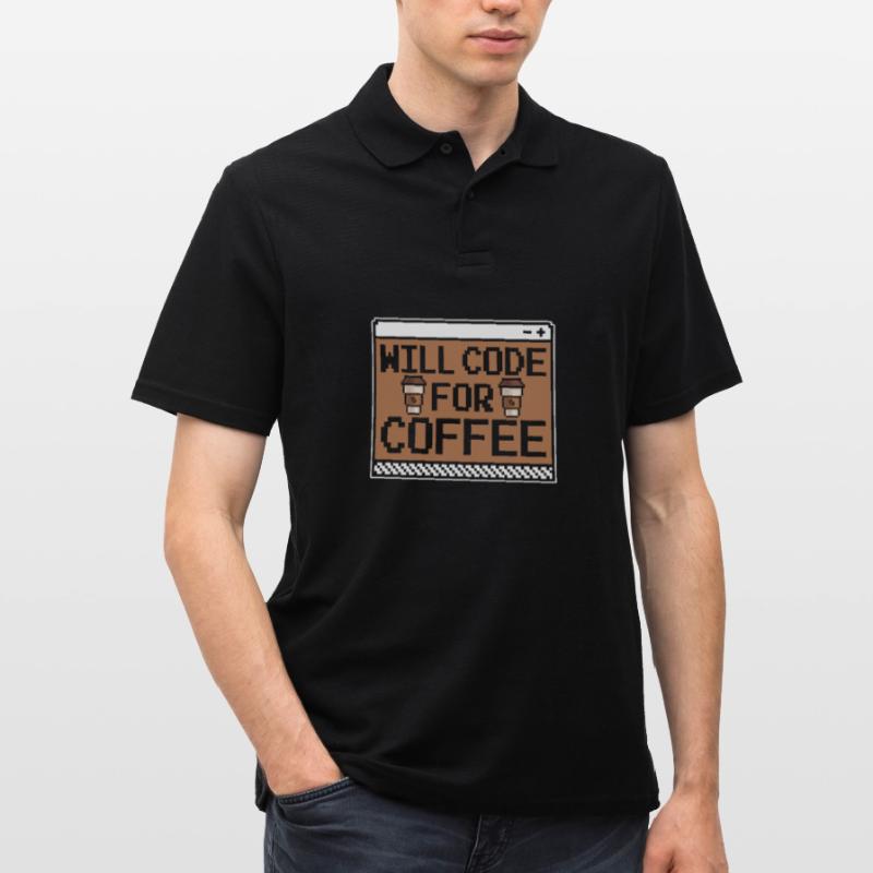 Entwickler Coder Programmierer Kaffee Männer Poloshirt