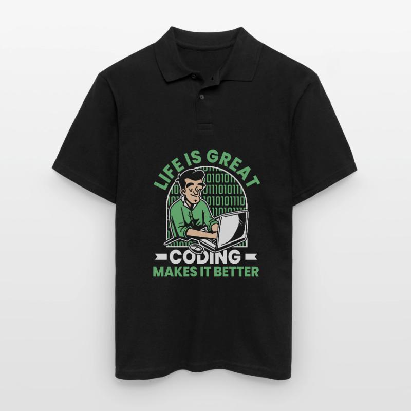 Developer Coder Programmer Funny Men's Polo Shirt