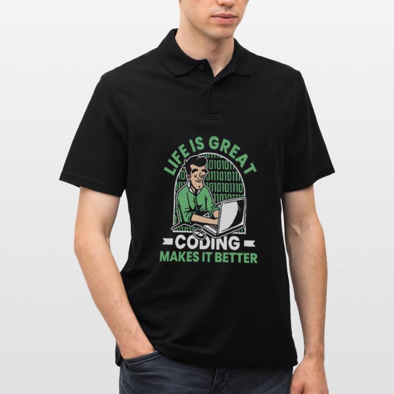 Developer Coder Programmer Funny Men's Polo Shirt