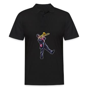 Spielmannszug Posaune Kerl - Männer Poloshirt - Schwarz - Vorne - Kai (181cm)