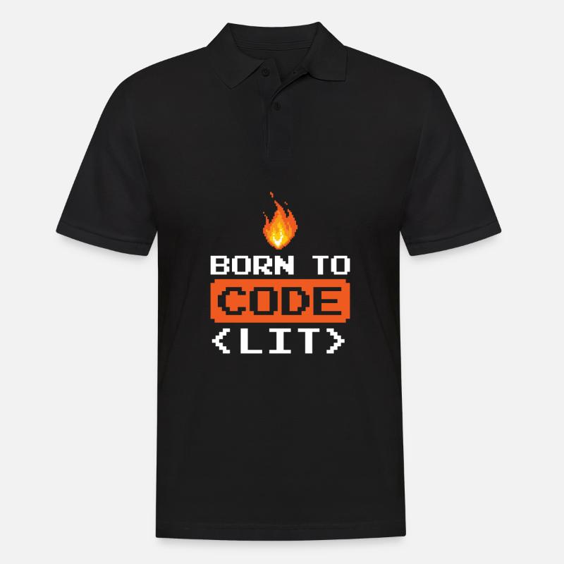 Developer Coder Programmer Funny - Men's Polo Shirt - black