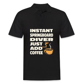 Turmspringen Turmspringer Kaffee - Männer Poloshirt - Schwarz - Vorne - Kai (181cm)