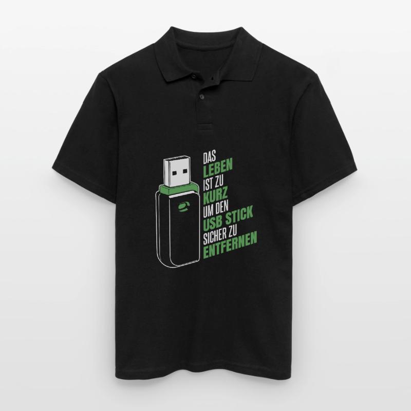 Entwickler Coder Programmierer USB Männer Poloshirt