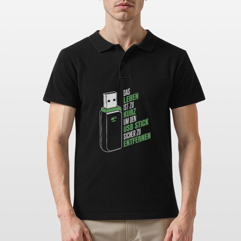 Entwickler Coder Programmierer USB Männer Poloshirt