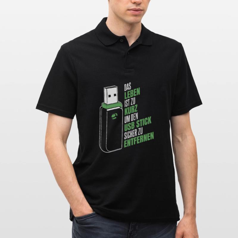 Entwickler Coder Programmierer USB Männer Poloshirt