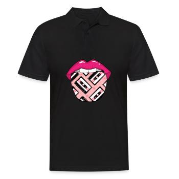 Cassette Audio Cassette Tongue - Polo Homme - noir - Devant - Kai (181cm)