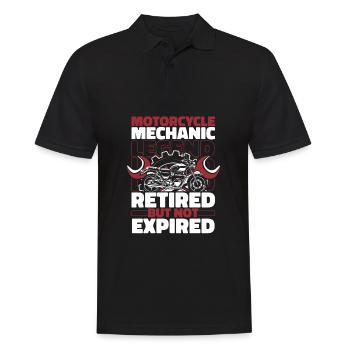 Mécanicien motocyclette à la retraite - Polo Homme - noir - Devant - Kai (181cm)