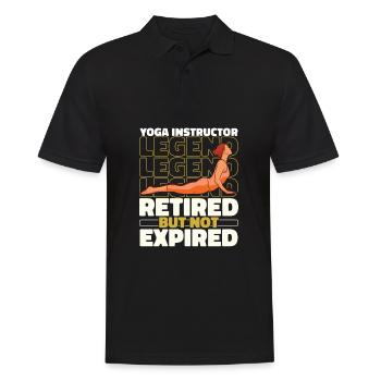 Professeur de yoga Instructeur de yoga Retraité - Polo Homme - noir - Devant - Kai (181cm)