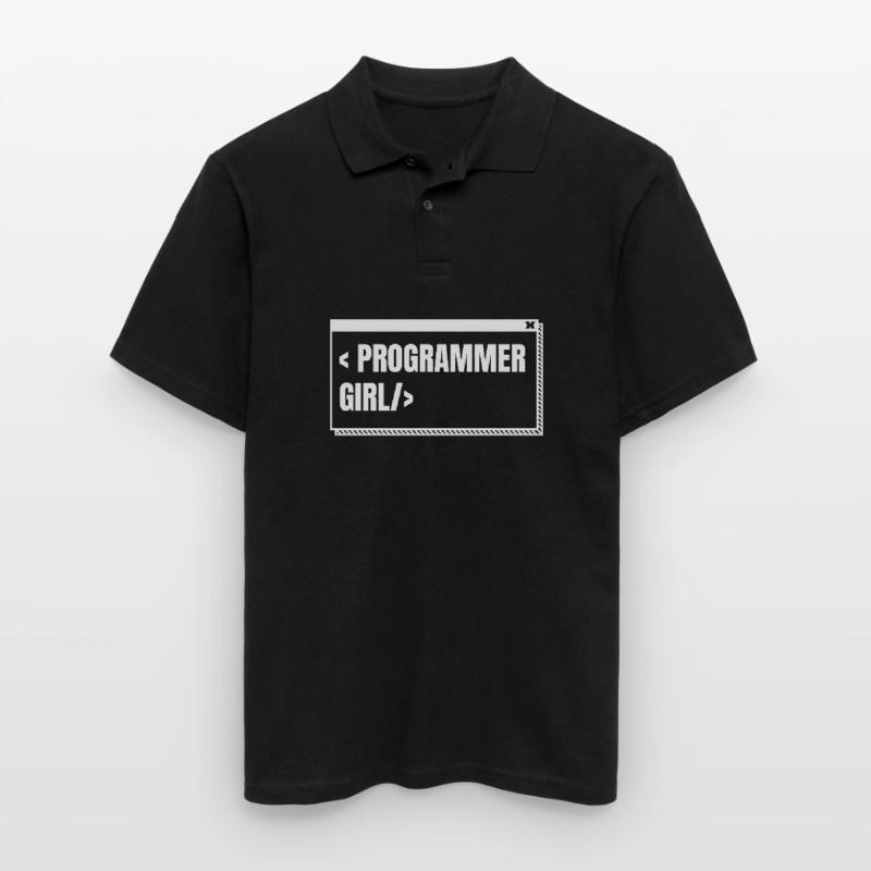 Developer Coder Programmer Girl Men's Polo Shirt