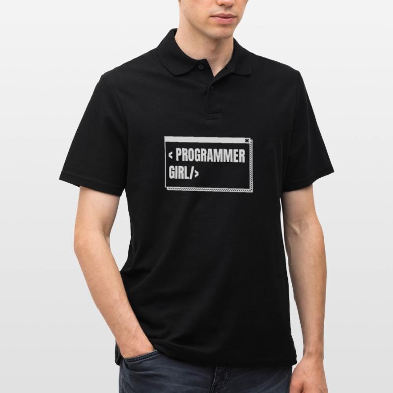 Developer Coder Programmer Girl Men's Polo Shirt