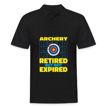 Archery Archery Archer Pensioners - Men's Polo Shirt - black - Front - Kai (181cm)