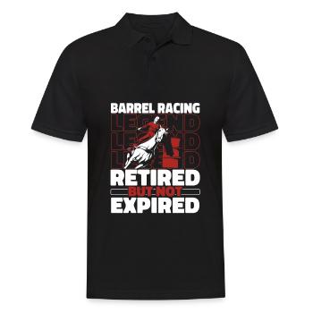 Fassrennen Westernreiten Barrel Racing - Männer Poloshirt - Schwarz - Vorne - Kai (181cm)