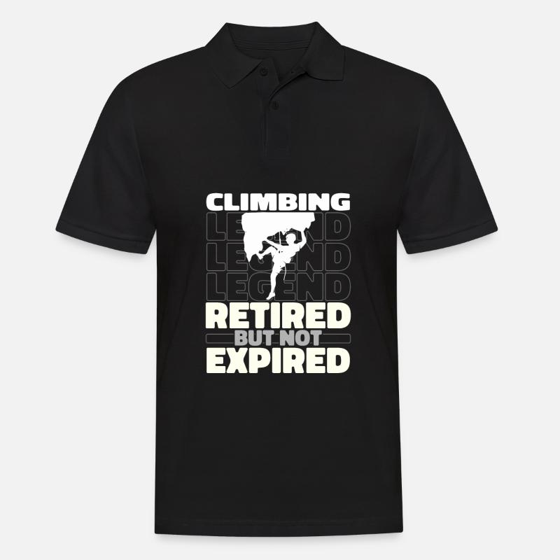 Klettern Kletterer Im Ruhestand - Männer Poloshirt - Schwarz