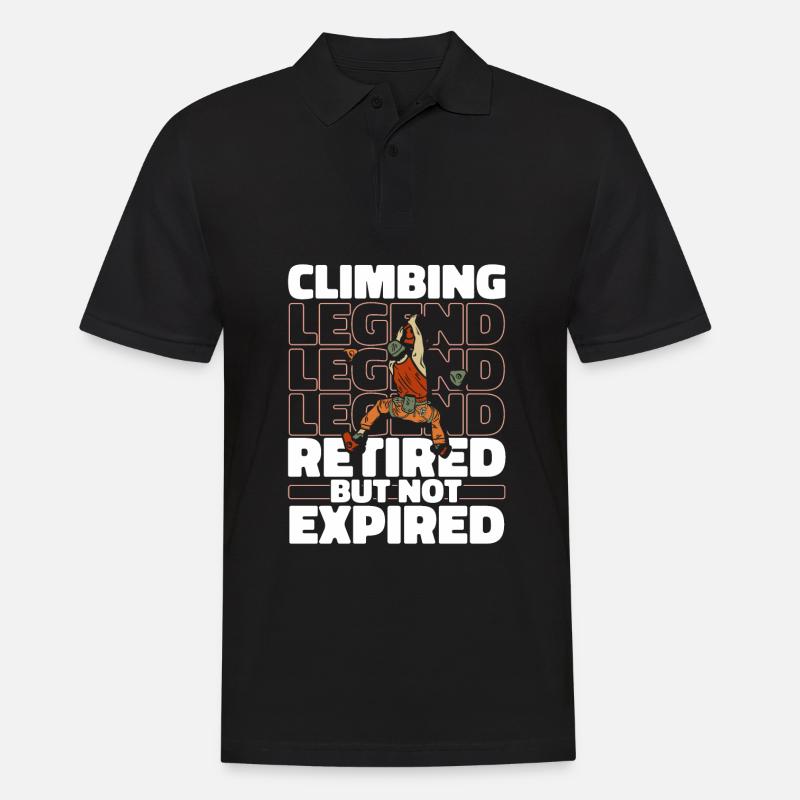 Klettern Kletterer Im Ruhestand - Männer Poloshirt - Schwarz