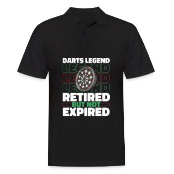 Dart Dartspieler Im Ruhestand - Männer Poloshirt - Schwarz - Vorne - Kai (181cm)